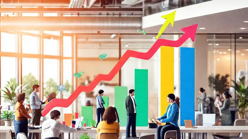 Gráficos económicos y colaboración comunitaria moderna