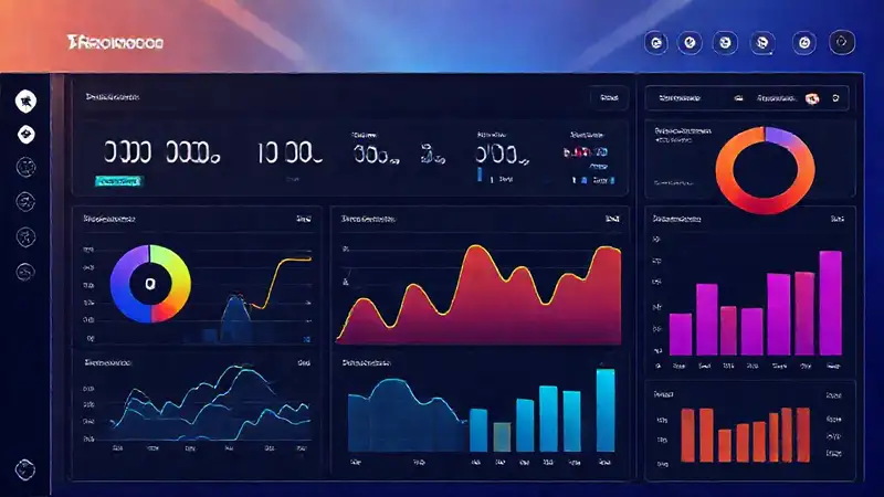 Panel moderno de marketing con datos en tiempo real