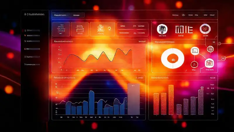 Interfaz moderna con gráficos y herramientas digitales