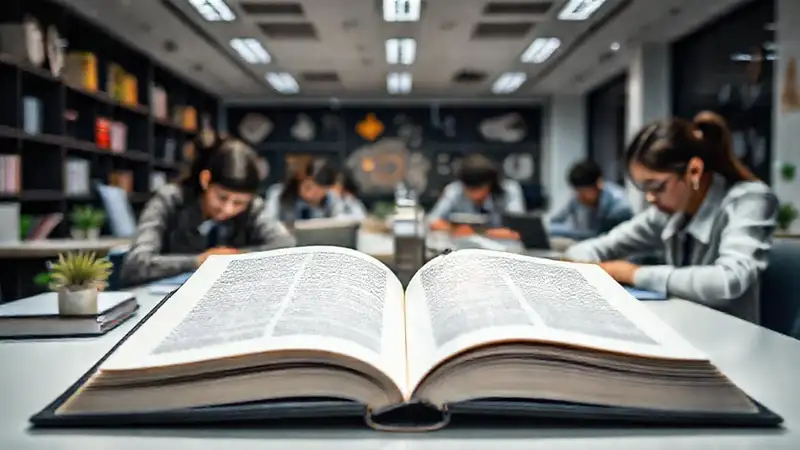 Estudiantes estudian en espacio moderno y profesional