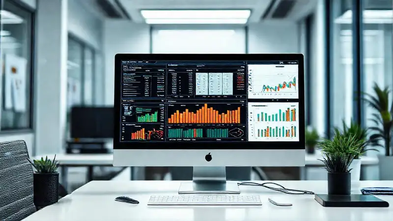 Pantalla de ordenador con software financiero