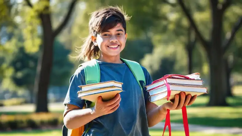 Estudiante equilibra libros y deportes en paz