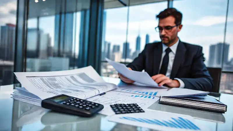 Oficina corporativa, finanzas y análisis fiscal