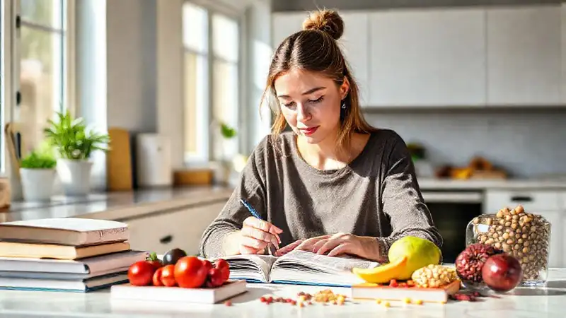 Juventud estudiando en ambiente saludable y organizado