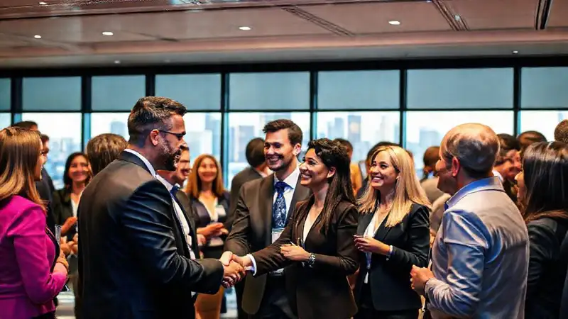 Evento profesional: conexiones y colaboración vibrante