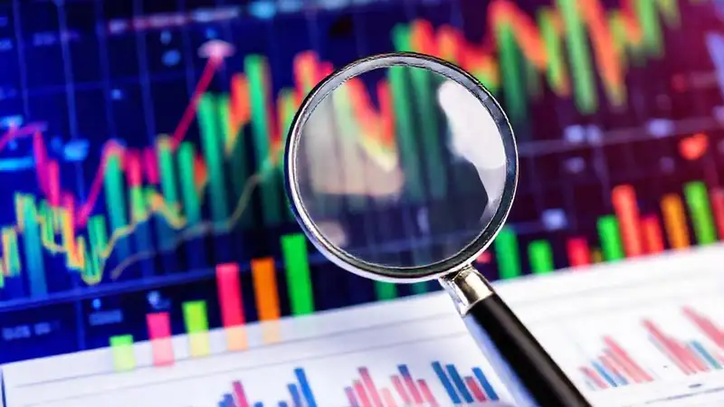 Gráficos financieros vibrantes y modernos