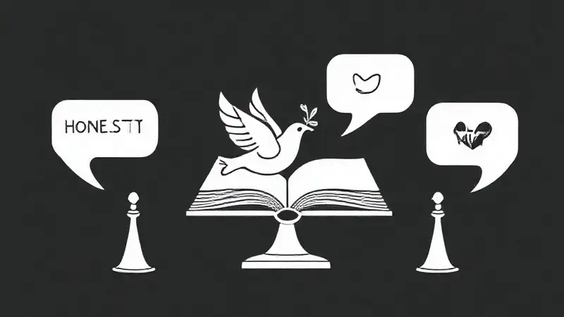 Símbolos éticos y de paz en estilo minimalista