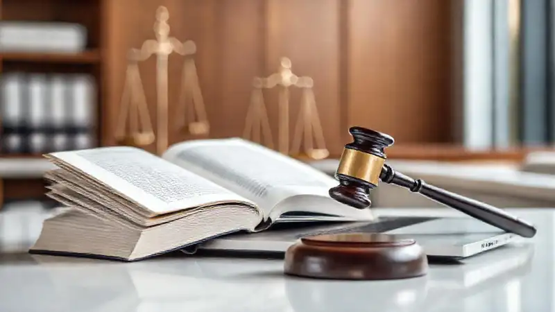 Espacio profesional con libros y justicia moderna