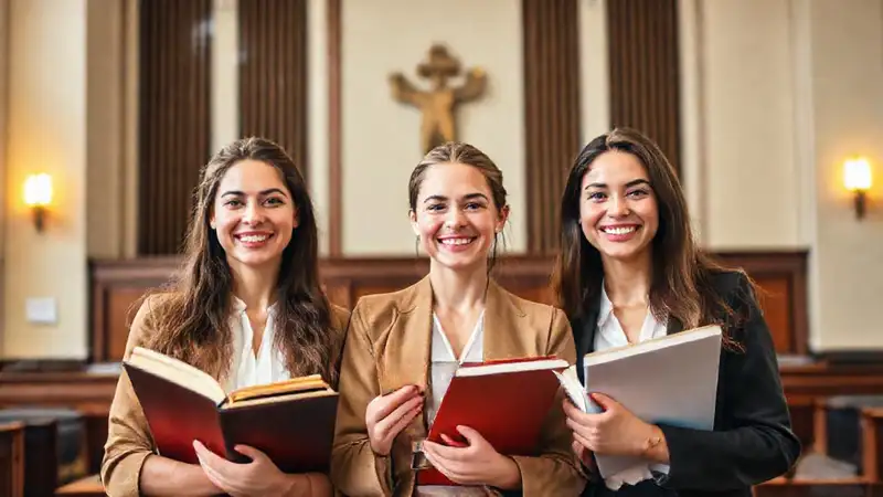 Estudiantes de derecho confiados y resilientes exitosos