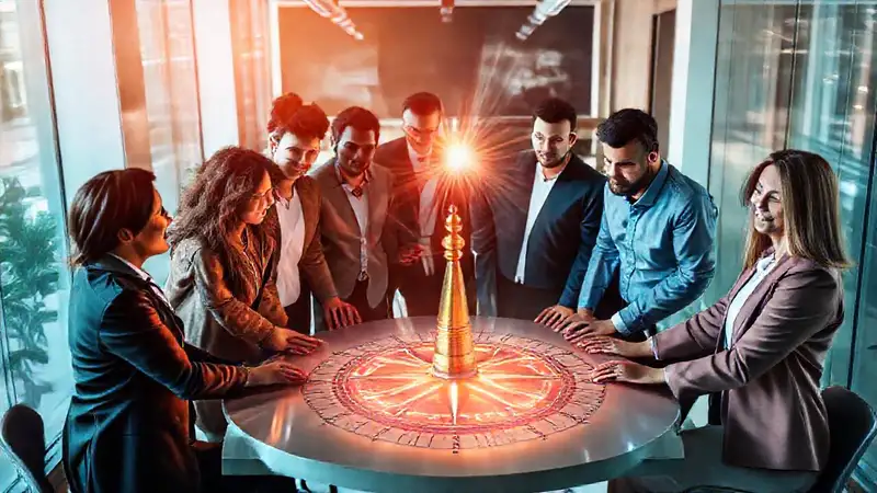Equipo diverso trabaja con ética e inspiración