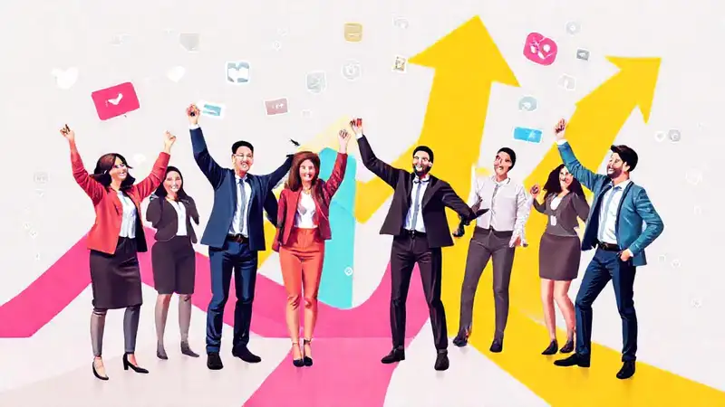 Iconos sociales, profesionales, colaboración y tecnología