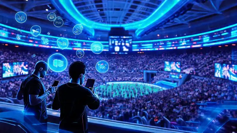 Íconos digitales, atletas y multitudes modernas
